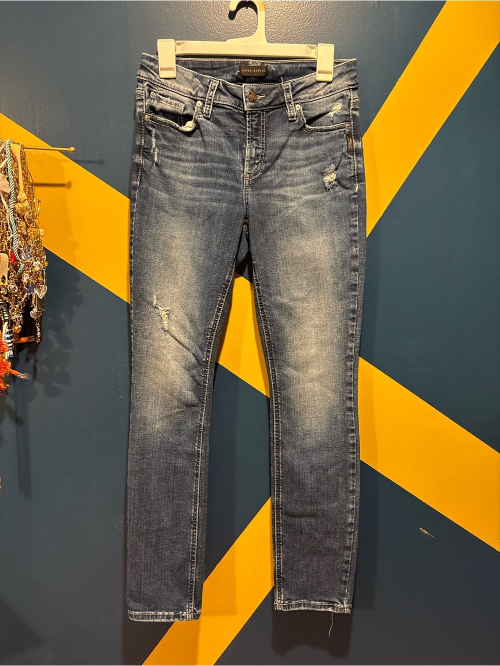 Silver Jeans Co. Dark Wash Mid-Rise Skinny Jeans EUC
